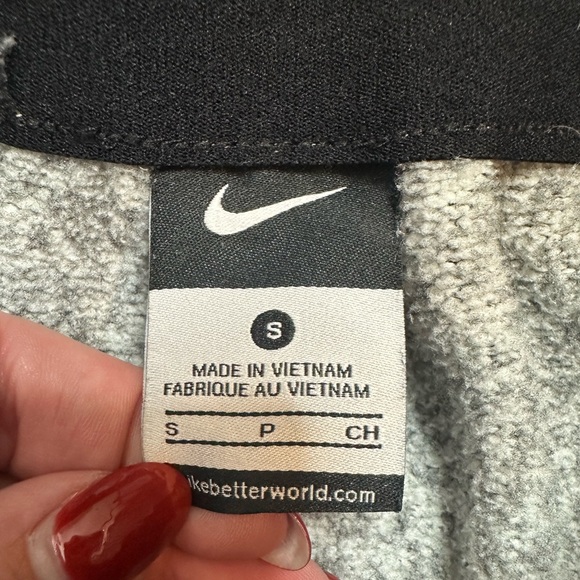 Nike Fleece Heather Gray Sweatpants with Zip Ankles, Women's Size Small - Picture 6 of 15